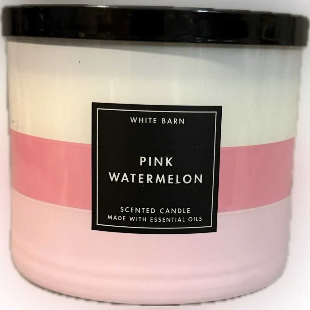🍉WHITE BARN🍉Pink Watermelon 3-Wick Candle/NWT - Picture 3 of 6